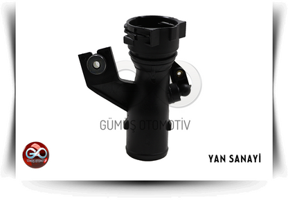 Siyah plastik motor hortumu bağlantı parçası, tek çıkışlı boru