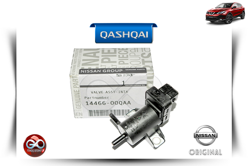 14466-00QAA<br> SELENOİD VALF<br> QASHQAI - J11E - HRA2DDT - 1200 cc BENZİNLİ - Gümüş Otomotiv