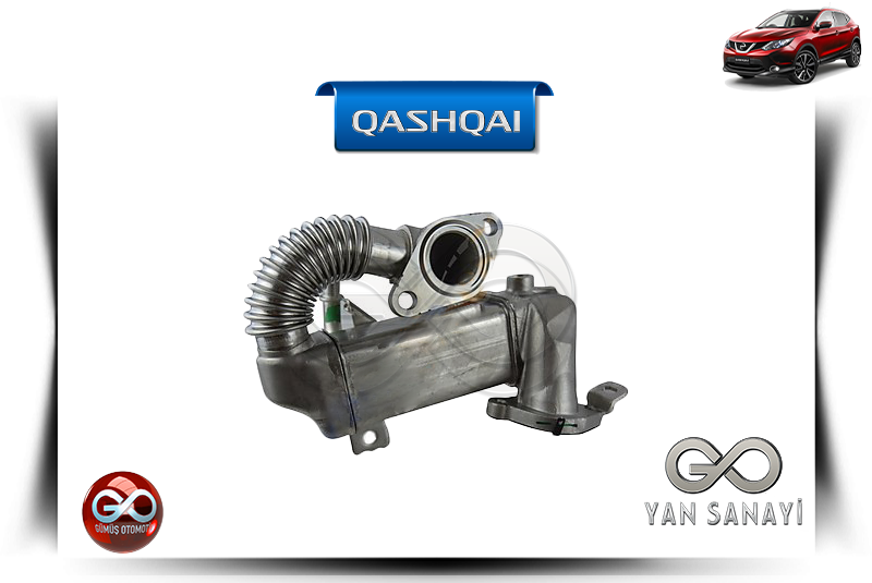 14735-00QAN<br> EGR SOĞUTUCU<br> QASHQAI-J11E-R9M-1600 cc DİZEL - Gümüş Otomotiv