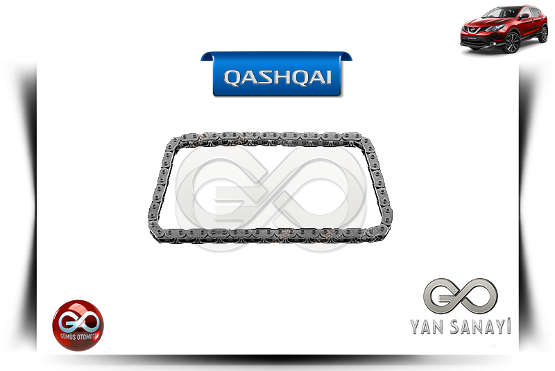 15041-00Q0J<br> YAĞ POMPA ZİNCİRİ<br> QASHQAI-J11E-R9M-1600 cc DİZEL - Gümüş Otomotiv