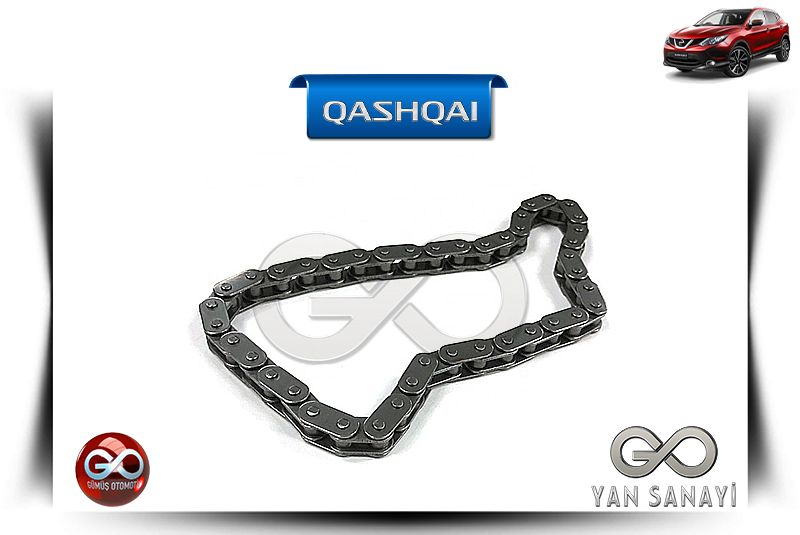 15041-00QAF<br> YAĞ POMPA ZİNCİRİ<br> QASHQAI-J11E-K9K-1500 cc DİZEL - Gümüş Otomotiv