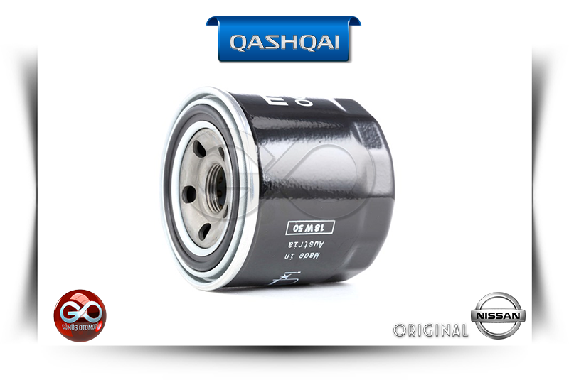 15208-00Q0H<br>YAĞ FİLTRESİ<br>QASHQAI-J10E-K9K-1500 cc DİZEL - Gümüş Otomotiv