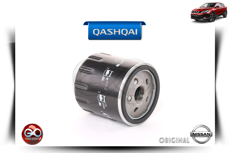 15208-00Q1D<br> KOMPLE YAĞ FİLTRESİ<br> QASHQAI-J11E-K9K-1500 cc DİZEL - Gümüş Otomotiv