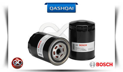 BOSCH yağ filtresi, iki adet siyah metal kutulu, gri merkezli