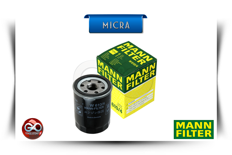 Yağ filtresi, siyah filtre kartuşu ve MANN FILTER kutusu