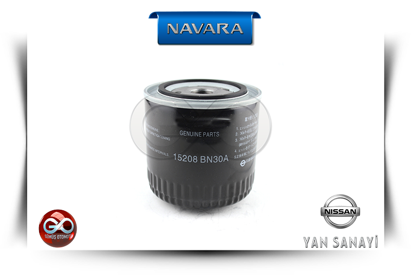 15208-BN30A<br>YAĞ FİLTRESİ<br>NAVARA>>D40 >>YD25DDTI >>2500 cc >>DİZEL - Gümüş Otomotiv