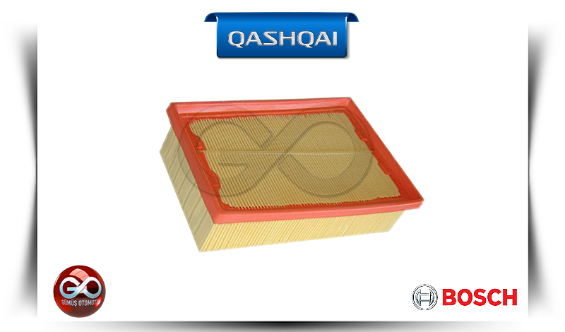 16546-JD20A hava filtresi; kırmızı çerçeveli dikdörtgen, BOSCH logosu ekli.