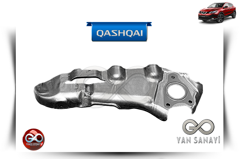 16590-00Q0P<br> EKSOZ MANİFOLT KORUYUCU SAÇ<br> QASHQAI-J11E-R9M-1600 cc DİZEL - Gümüş Otomotiv