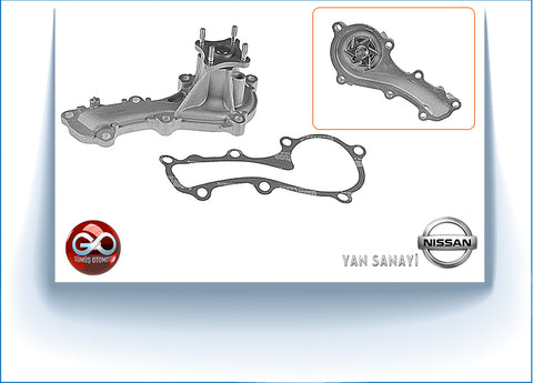 21010-9F605<br>SU POMPASI = DEVİRDAİM<br>PRIMERA>>P12E >>QG16DE>>1600 cc >>BENZİNLİ - Gümüş Otomotiv