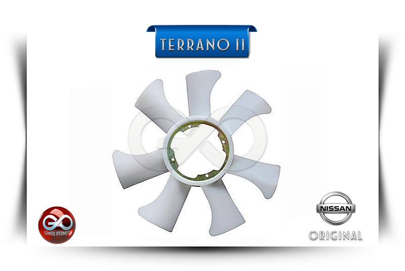 Orijinal Terrano II fan pervanesi, gri çok kanatlı turbo dizel yedek parça