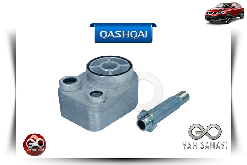 21300-00Q0B<br> YAĞ SOĞUTUCUSU<br> QASHQAI-J11E-K9K-1500 cc DİZEL - Gümüş Otomotiv
