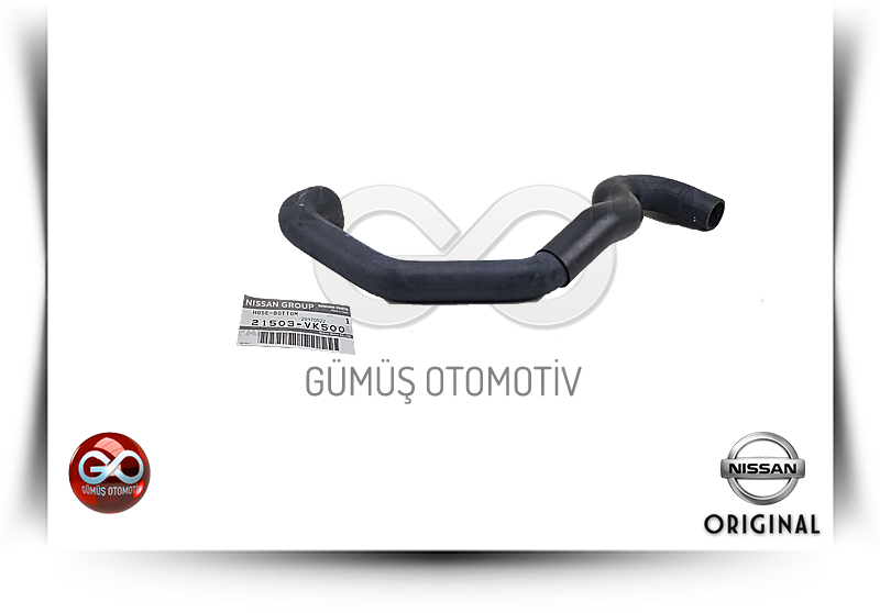21503-VK500<br>MOTOR RADYATÖRÜ ALT HORTUMU<br>PICK UP = ND22 = YD25DDTI = 2500 cc = DİZEL - Gümüş Otomotiv