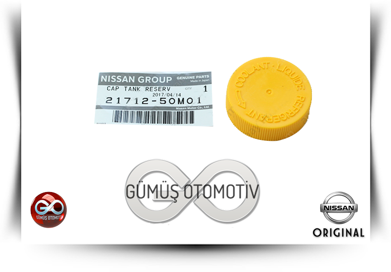 21712-50M01<br>MOTOR RADYATÖRÜ YEDEK SU KAPAĞI<br>MAXIMA = A32 = VQ20DE = 2000 cc = BENZİNLİ - Gümüş Otomotiv