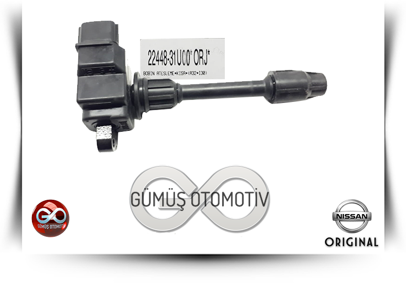 22448-31U00<br>ATEŞLEME BOBİN >>KISA<br>MAXIMA = A32 = VW20 = 2000 cc = BENZİNLİ - Gümüş Otomotiv