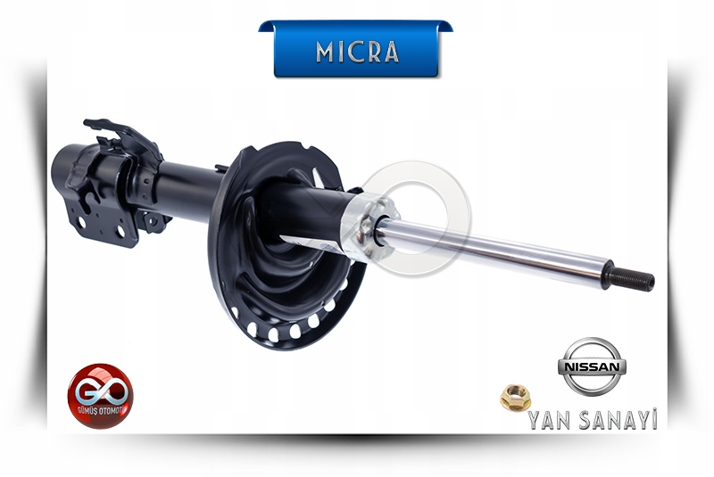 54303-AX626<br>ÖN AMORTİSÖR >>SOL<br>MICRA = K12E = CR12DE = 1200 cc = BENZİNLİ - Gümüş Otomotiv