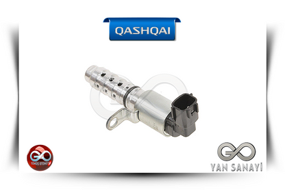 QASHQAI yağ basınç solenoit valfi, yan bağlantılı metal gövde ve siyah soket