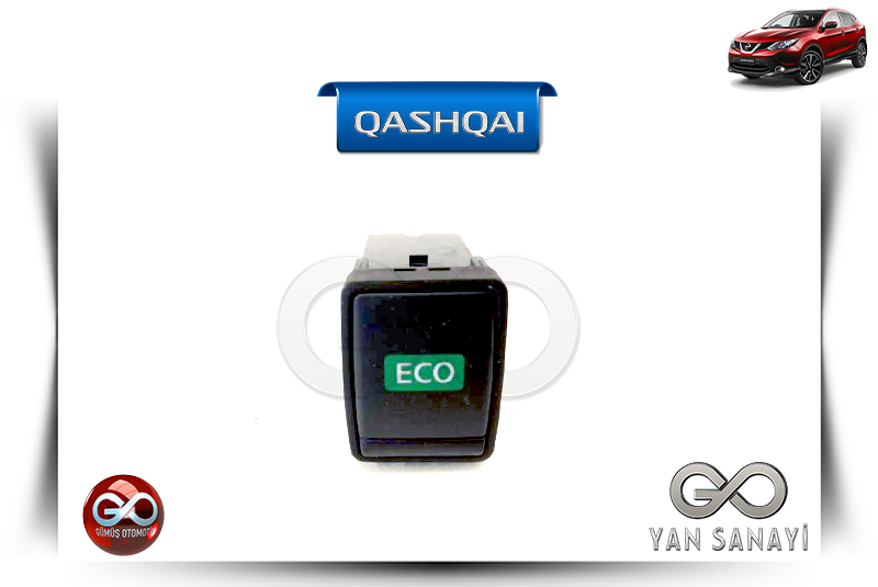 25141-4BA0A <br> EKONOMİK YAKIT KONTROL DÜĞMESİ<br> QASHQAI - J11E - Gümüş Otomotiv