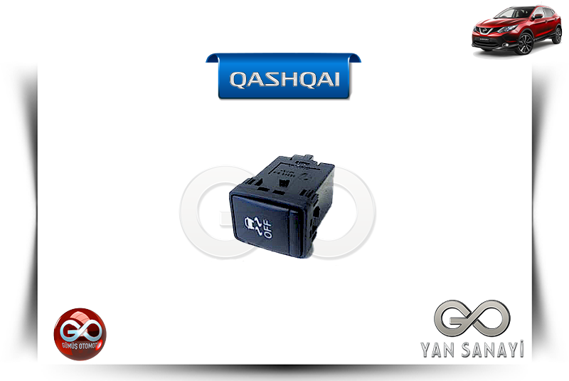25145-1KA0A <br> ARAÇ KAYMA ÖNLEYİCİ DÜĞMESİ<br> QASHQAI - J11E - Gümüş Otomotiv
