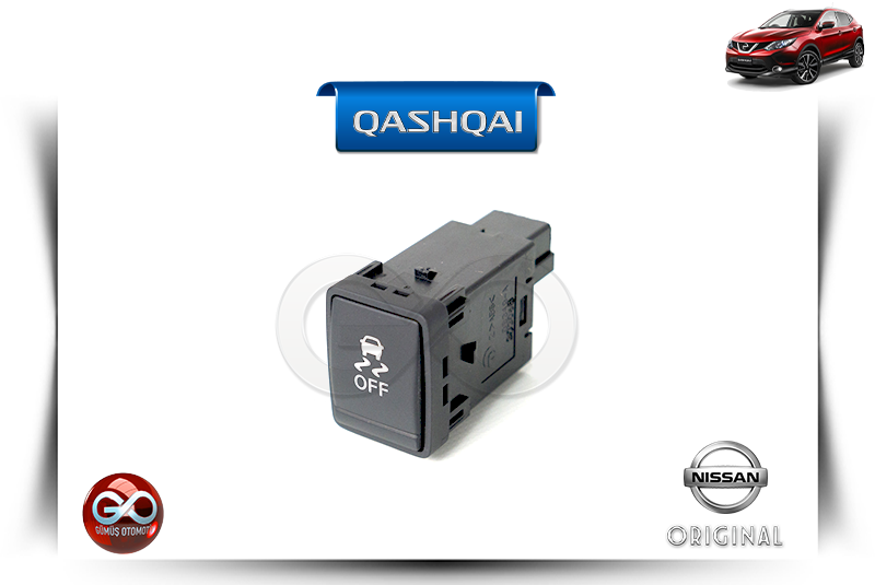 25145-1KA0A <br> ARAÇ KAYMA ÖNLEYİCİ DÜĞMESİ<br> QASHQAI - J11E - Gümüş Otomotiv