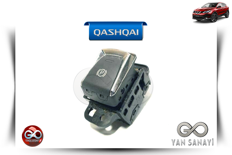 25175-4BA0A<br> ELEKTRİKLİ EL FREN BUTONU<br> QASHQAI - J11E - Gümüş Otomotiv