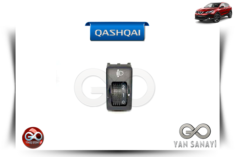 25190-4EA0D<br> FAR AYAR DÜĞMESİ<br> QASHQAI - J11E - Gümüş Otomotiv