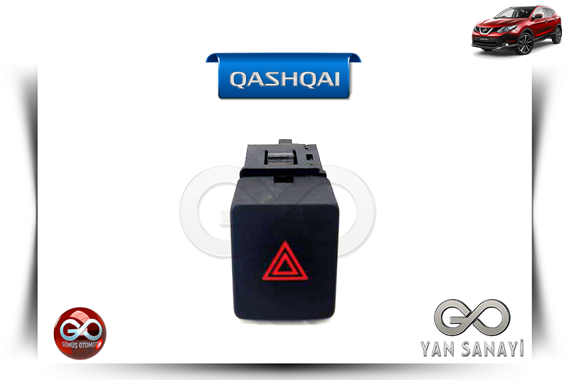 25290-4BA0A<br> DÖRTLÜ FLAŞÖR DÜĞMESİ<br> QASHQAI - J11E - Gümüş Otomotiv