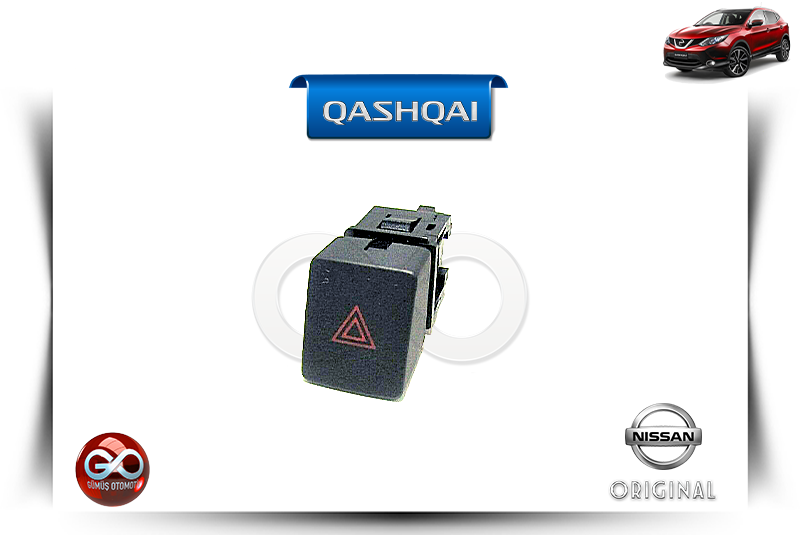 25290-4BA0A<br> DÖRTLÜ FLAŞÖR DÜĞMESİ<br> QASHQAI - J11E - Gümüş Otomotiv