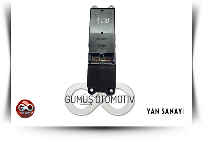 Sağ ön kapı cam kumanda düğmesi, alt bağlantı uçları olan siyah modül