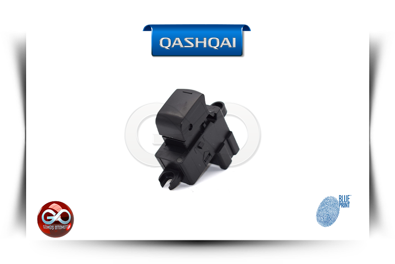 25411-JD000<br>YOLCU VE ARKA KAPILAR CAM AÇMA/KAPATMA DÜĞMESİ<br>QASHQAI - J10E - Gümüş Otomotiv