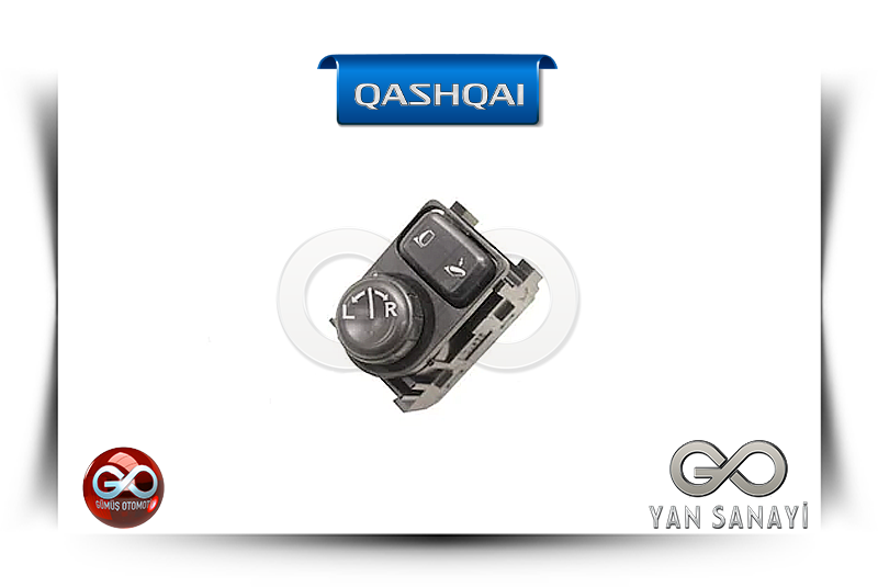 25570-JD00A<br>DIŞ DİKİZ AYNALAR KUMANDA DÜĞMESİ<br>QASHQAI | J10E - Gümüş Otomotiv