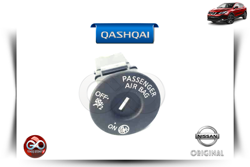 25585-4GA0A<br> HAVA YASTIĞI DÜĞMESİ<br> QASHQAI - J11E - Gümüş Otomotiv