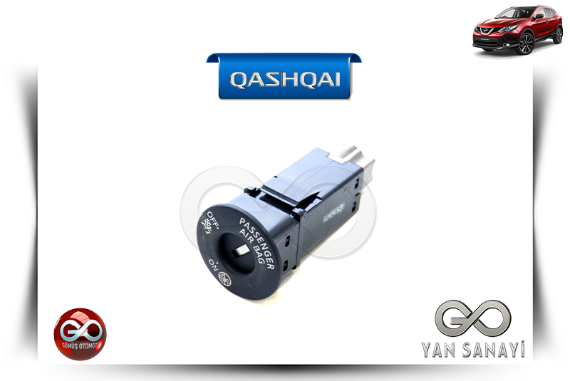 25585-4GA0A<br> HAVA YASTIĞI DÜĞMESİ<br> QASHQAI - J11E - Gümüş Otomotiv