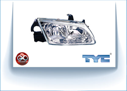 Almera komple ön far - krom reflektörlü, TYC markalı far lambası