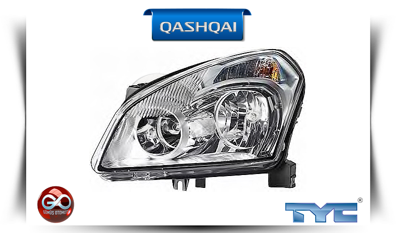 26010-JD900<br>KOMPLE FAR "SAĞ" - "1.VRSYN-HALOGEN"<br>QASHQAI | J10E - Gümüş Otomotiv
