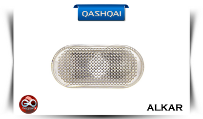 Oval şeffaf uyarı lambası merceği, ALKAR marka, metal çerçeveli