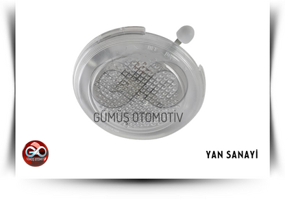 Yuvarlak LED lamba merceği, yan çıkıntılı bağlantı parçası ve nokta ızgara