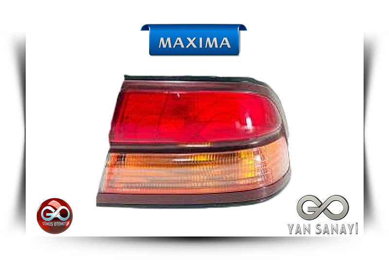 Nissan Maxima sağ stop lambası, kırmızı-turuncu bölmeli arka far (yan sanayi)