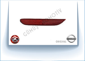 26560-JJ90B<br>ARKA TAMPON REFLEKTÖRÜ>>SAĞ<br>QASHQAI >>J11E >> K9K >>1500 cc >> DİZEL