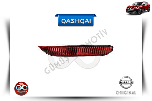 26565-JJ90A<br> ARKA TAMPON REFLEKTÖRÜ "SOL"<br> QASHQAI - J11E - Gümüş Otomotiv