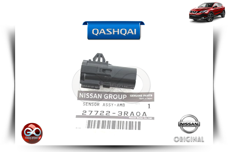 27722-3RA0A<br> DIŞ SICAKLIK TESPİT SENSÖRÜ<br> QASHQAI - J11E - HRA2DDT - 1200 cc BENZİNLİ - Gümüş Otomotiv