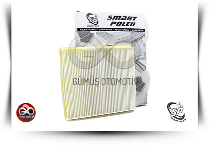 SP Smart Power paketli sarı polen filtresi, kutu üzerinde SP logosu
