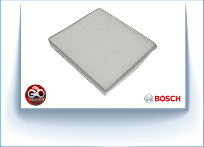 Gri katlı polen filtresi, BOSCH logosu görünen kabin filtresi