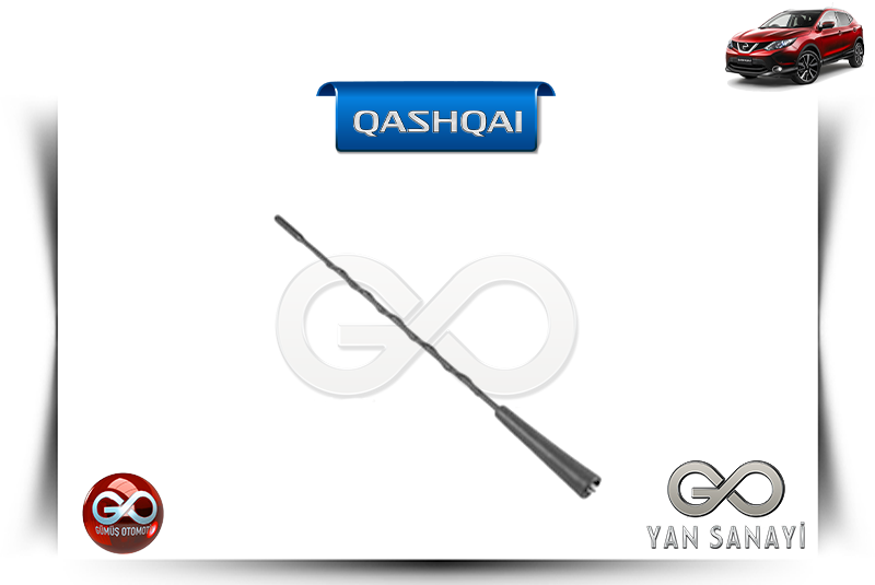 28220-3VU0A<br> ANTEN ÇUBUĞU<br> QASHQAI - J11E - Gümüş Otomotiv