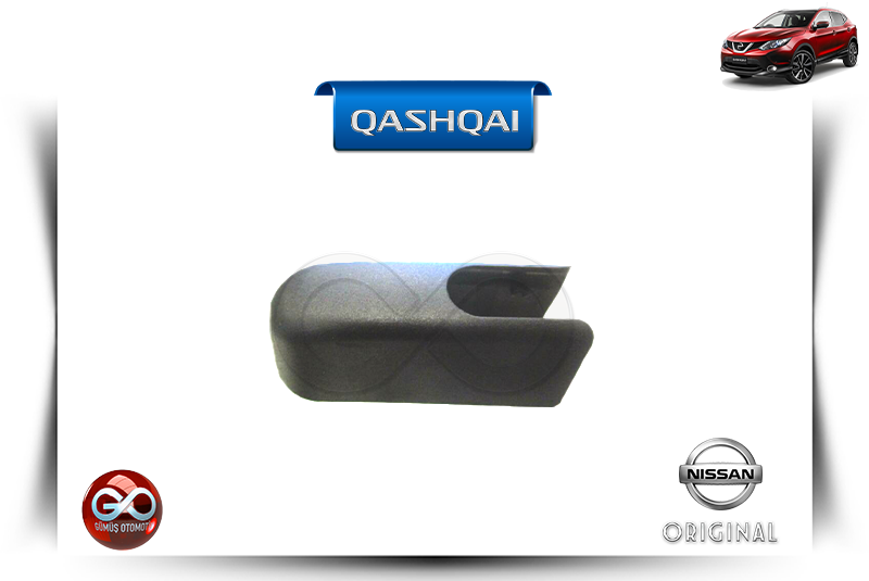 28782-4EA0A<br> ARKA CAM SİLECEK MONTAJ CİVATA KAPAĞI<br> QASHQAI - J11E - Gümüş Otomotiv