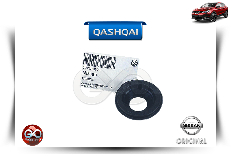 28921-EB300<br> CAM SİLECEK SU FISKİYE SU DEPO CONTASI<br> QASHQAI - J11E - Gümüş Otomotiv