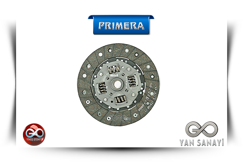 30100-AU010<br>DEBRİYAJ BALATASI<br>PRIMERA-P12E->QG16DE-1600 cc BENZİNLİ - Gümüş Otomotiv