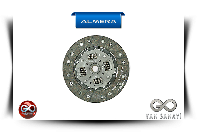 30100-BM400<br>DEBRİYAJ BALATASI<br>ALMERA >>N16E >>QG15DE >>1500 cc  BENZİNLİ - Gümüş Otomotiv