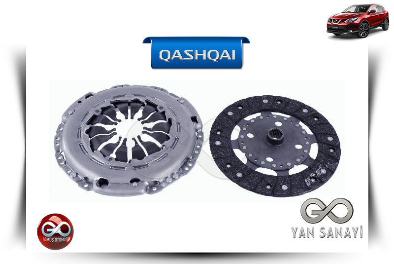 30205-00Q0D<br> KOMPLE DEBRİYAJ + BALATA<br> QASHQAI-J11E-HRA2DDT-1200 cc - BENZİNLİ - Gümüş Otomotiv