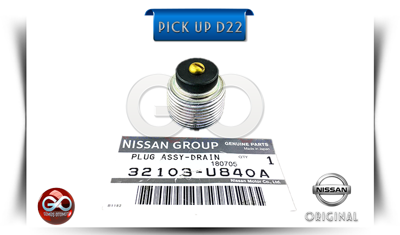 32103-U8400<br>ŞANZIMAN YAĞ BOŞALTMA TAPASI<br>PICK UP - D22 - TD27 - 2700 cc  DİZEL - Gümüş Otomotiv