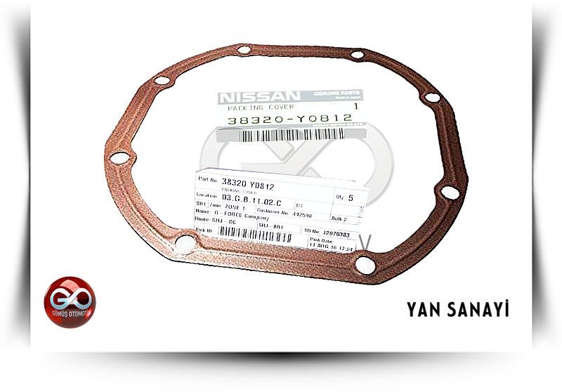 38320-Y0812<br>AYNA MAHRUTİ KARPUZ ARKA KAPAĞI CONTASI<br>PICK UP = ND22 = YD25DDTI = 2500 cc = DİZEL - Gümüş Otomotiv